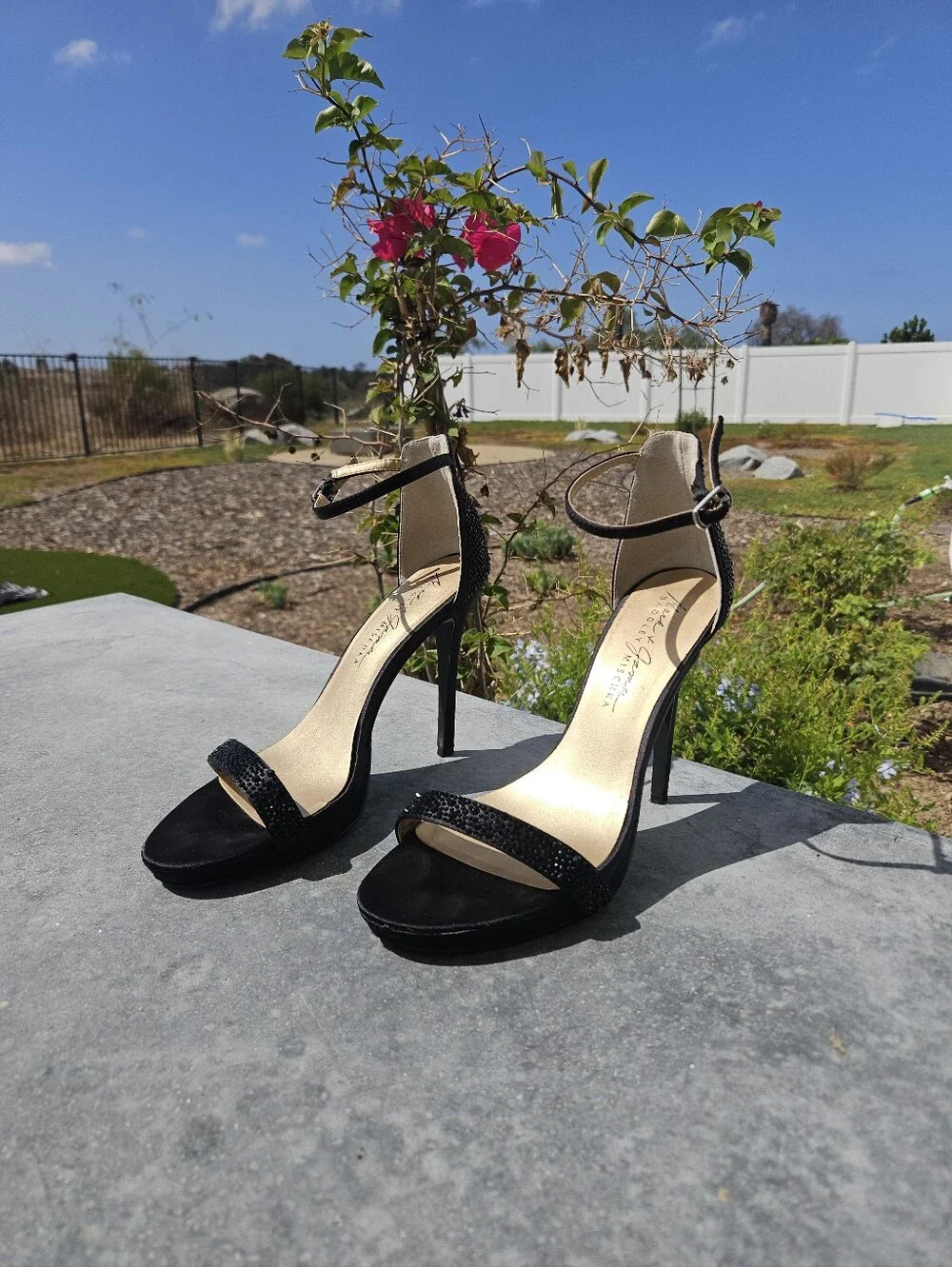 Badgley Mischka Black Women's High Heel Sandals with Ankle Strap
